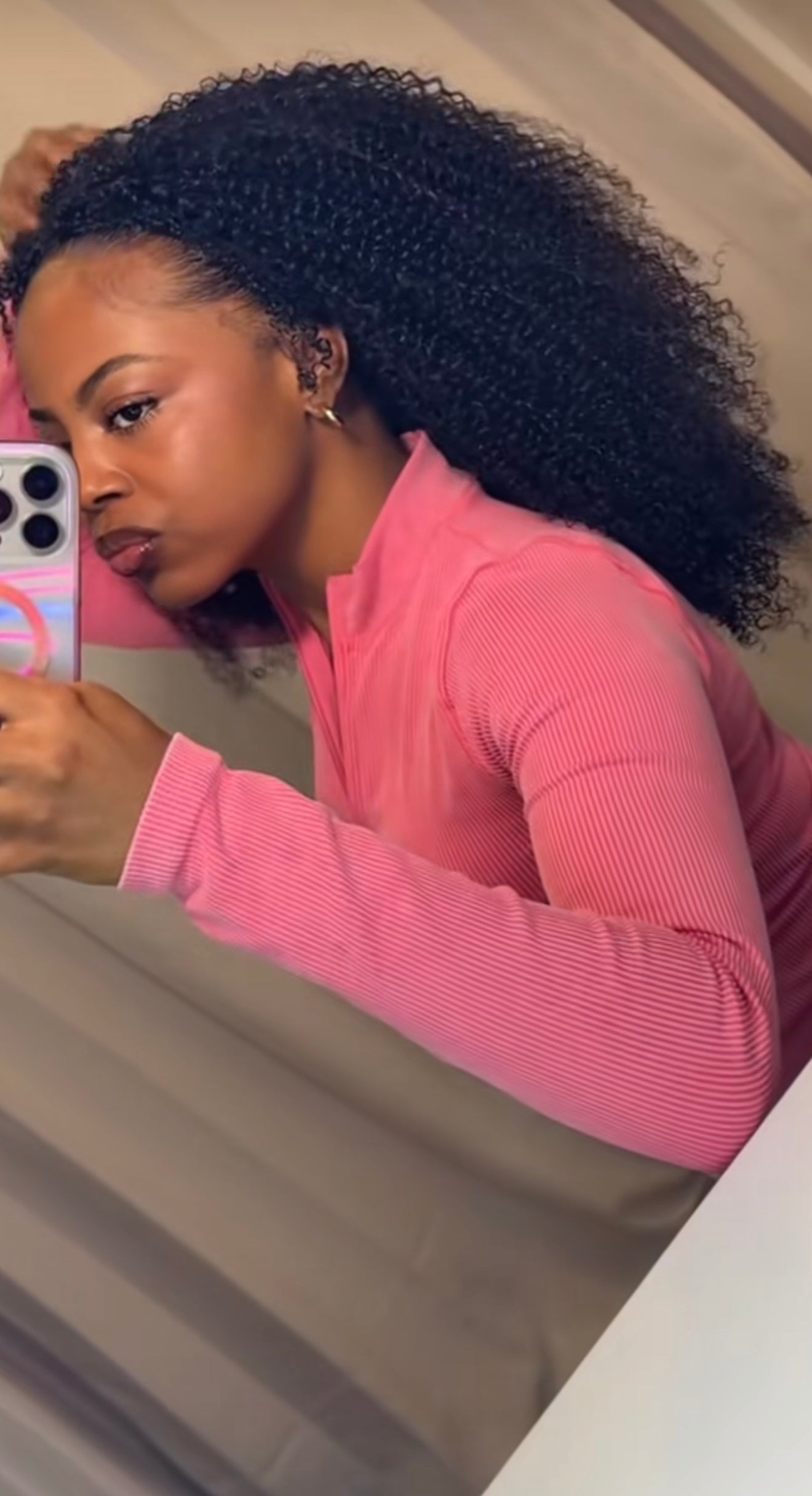 Kinky Curly Blk Half Wig