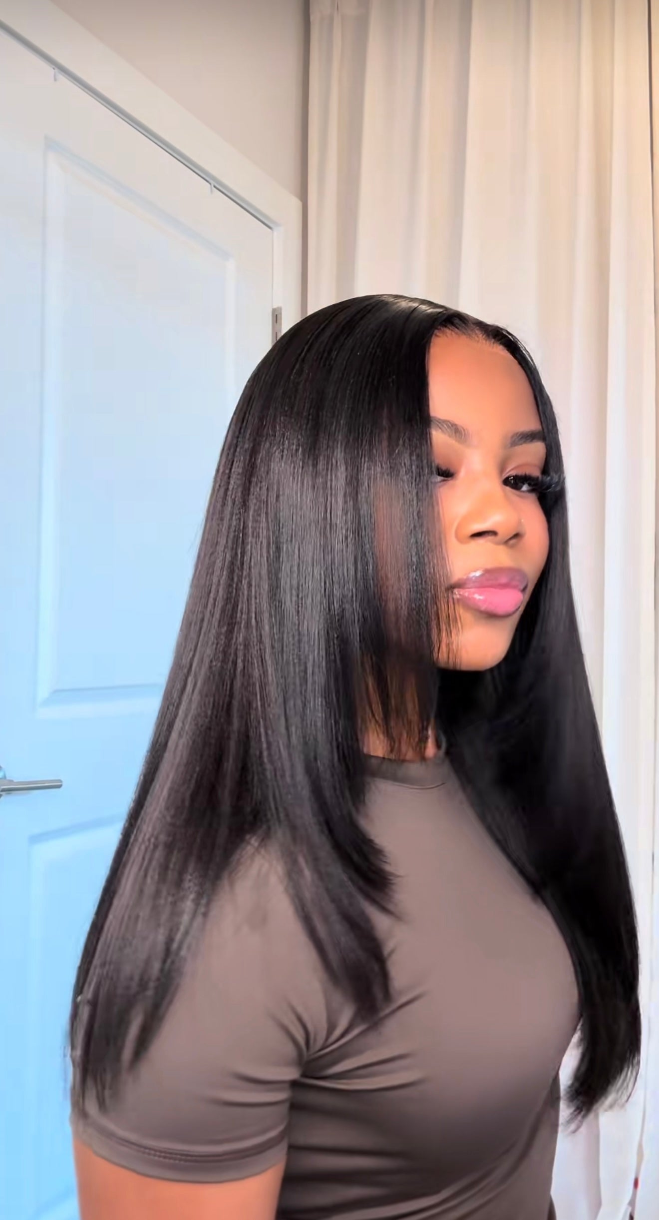 9x6 Glueless T-Part Closure Wig