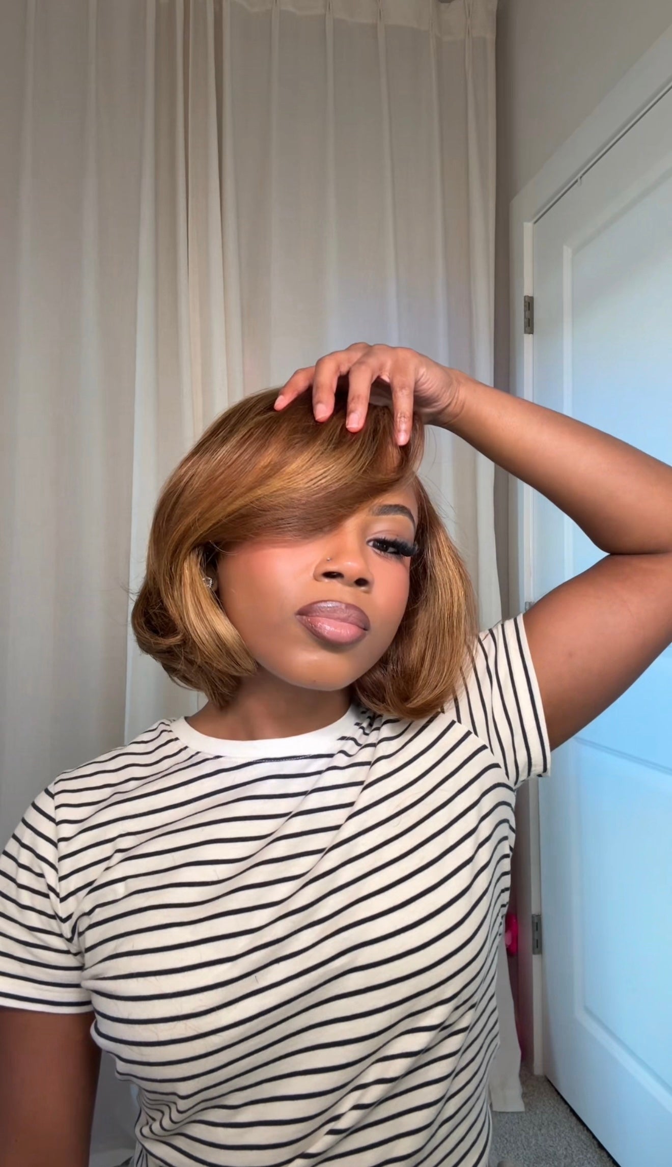 7x5 Highlight Short Bob Closure Wig