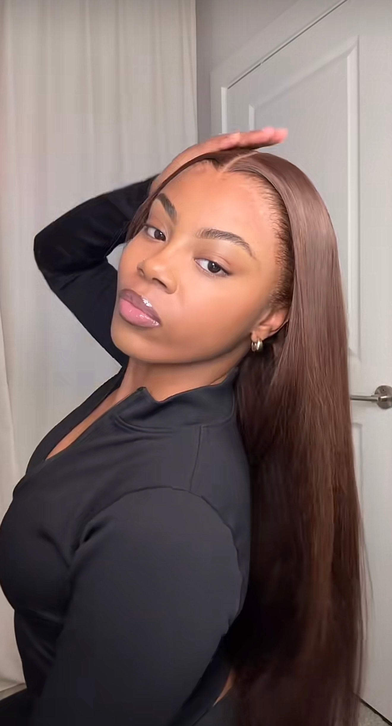 Chestnut Layered Frontal Wig