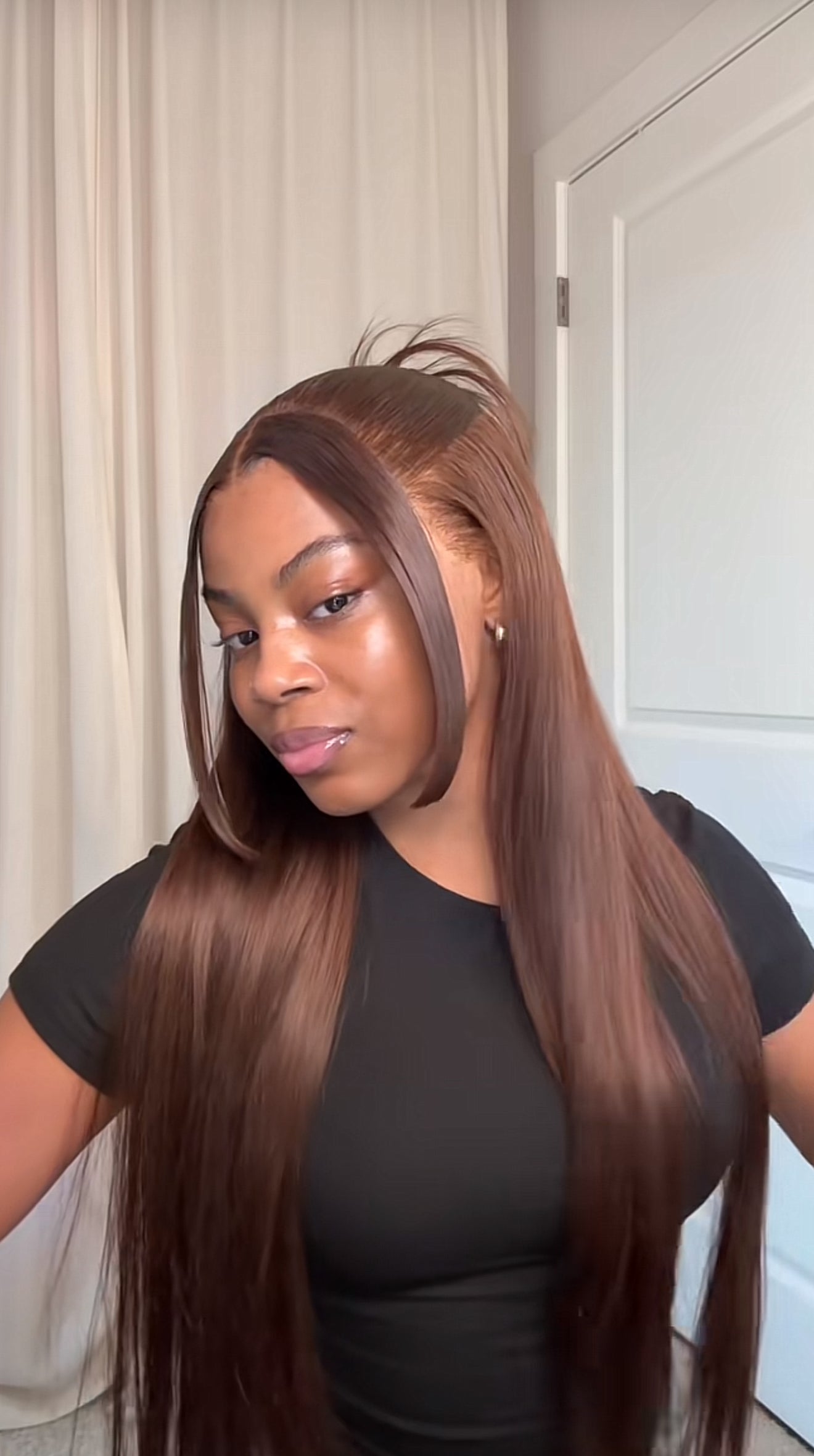 Chestnut Layered Frontal Wig